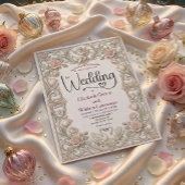 Rokoko-Märchen-Cherub-Schwan-Garten-Romantik Einladung