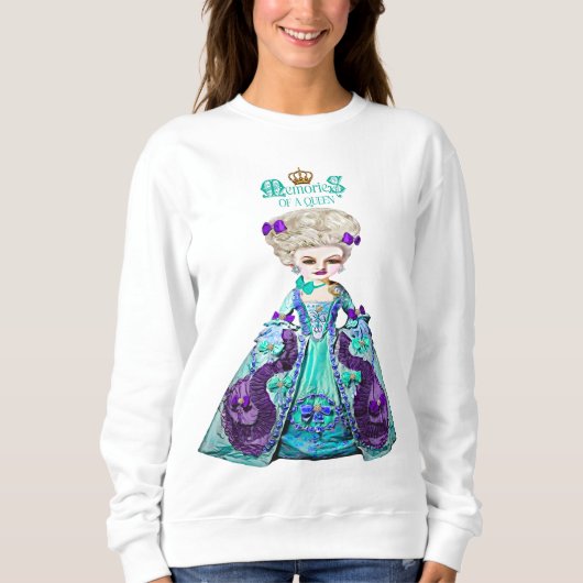Rokoko Marie Antoinette Lasse ihnen, Kuchen zu ess Sweatshirt (Vorderseite)
