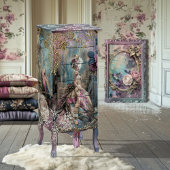 Rokoko Mary Antoinette Vibrant Barockportrait Seidenpapier