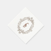 Rokoko Mocha Florentine Monochrome Mousse Serviette (Ecke)