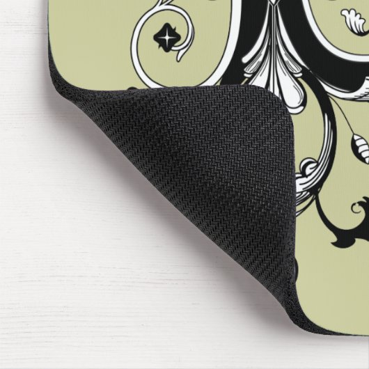 Rokoko-Monogramm-Buchstabe B Mousepad (Ecke)