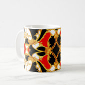 Rokoko-Panel mit Blumenelementen Kaffeetasse (Vorderseite Links)