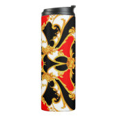 Rokoko-Panel mit Blumenelementen Thermosbecher (Nach links gedreht)