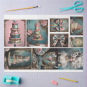 Rokoko Paris Masterboard - Frankreich - Kuchen Seidenpapier (Basteln)