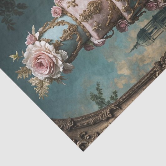 Rokoko Parisian Tiercake 5 Decoupage Paper Seidenpapier (Ausschnitt)
