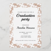 Rokoko Pattern Graduate 2 Foto Collage Abschluss Folieneinladung (Rückseite)