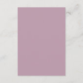 Rokoko Pink Simple Wedding RSVP Card Begleitkarte (Rückseite)