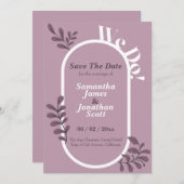 Rokoko Pink Simple Wedding Save the Date Einladung (Vorne/Hinten)