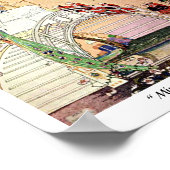 Rokoko Princess geht in einem märchenhaften Garten Poster (Ecke)