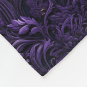 Rokoko-Reiche: Dunkle Lila und goldene Fleece-Blan Fleecedecke (Ecke)