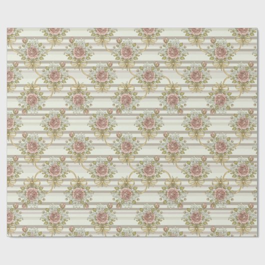 Rokoko Ribbon Swag Geschenkpapier (Flach)