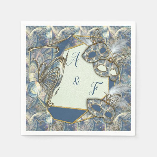 Rokoko Rich mit Gold Relief & Mask Serviette (Vorderseite)