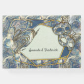 Rokoko Rich Muster-Design mit Masken Gästebuch (Rückseite)