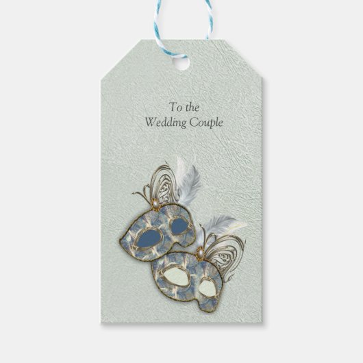 Rokoko Rich Muster-Design mit Masken Geschenkanhänger (Vorderseite)