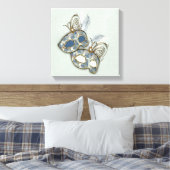 Rokoko Rich Muster-Design mit Masken Leinwanddruck (Insitu (Schlafzimmer))