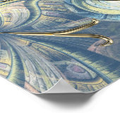 Rokoko Rich Muster-Design mit Masken Poster (Ecke)