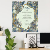 Rokoko Rich Muster-Design mit Masken Poster (Heimbüro)