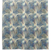 Rokoko Rich Pattern Design mit Gold Relief Duschvorhang (Vorderseite)