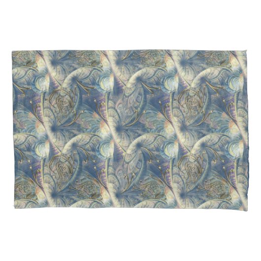 Rokoko Rich Pattern Design mit Gold Relief Kissenbezug (Vorderseite)