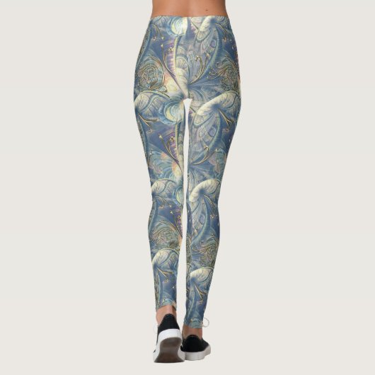 Rokoko Rich Pattern Design mit Gold Relief Leggings (Rückseite)