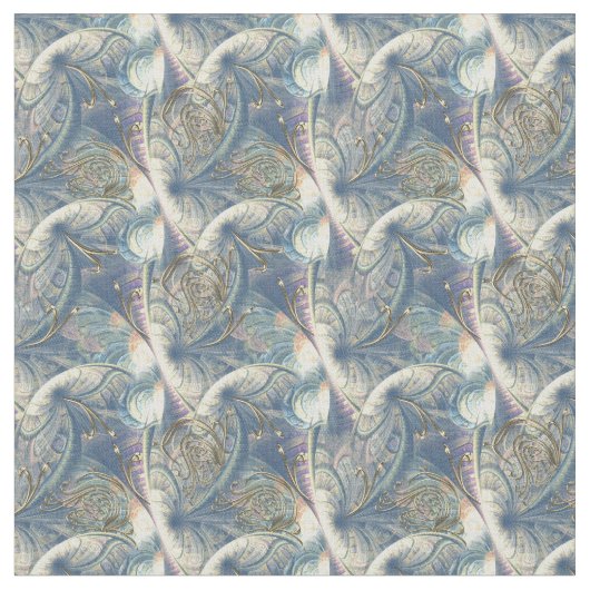 Rokoko Rich Pattern Design mit Gold Relief Stoff (Nahaufnahme)