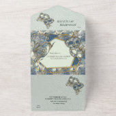 Rokoko Rich Romantic All in One Wedite Einladung (Außenbereich)