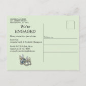 Rokoko Rich Romantic Gold Reliefs & Mask Einladungspostkarte (Rückseite)