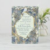 Rokoko Rich Romantic Gold Reliefs & Mask Invitati Einladung (Stehend Vorderseite)