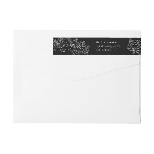 Rokoko Schwarz und Weiß, voradressiert (Rückseite)