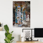 Rokoko-Style-Bibliothek Räume Poster (Heimbüro)