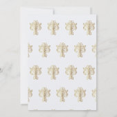 Rokoko Style Verzierte Hochzeitseinladung Einladung (Rückseite)