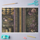 Rokoko-Summen, Bienen-Thema, MixnMatch-Collage Seidenpapier (Basteln)