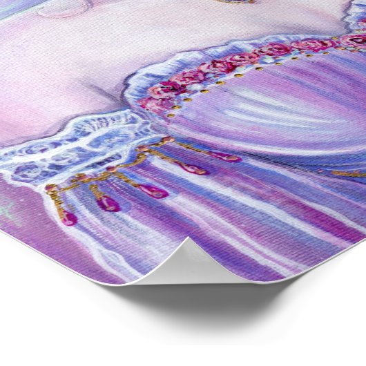 Rokoko Valentine Fantasy Art von Renee Lavoie Poster (Ecke)