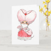 Rokoko Valentine Mouse Card Karte (Gelbe Blume)