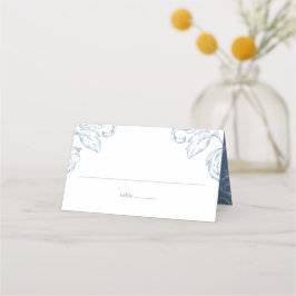 Rokoko Vintag Blue Wedding RSVP Platzkarte