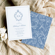 Rokoko Vintag Monogram Blue Wedding