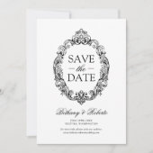 Rokoko Vintage Wedding Save the Date (Vorderseite)