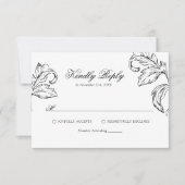Rokoko Vintage Wedding UAWG RSVP Karte (Vorderseite)