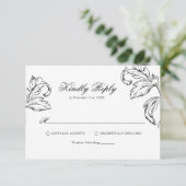 Rokoko Vintage Wedding UAWG RSVP Karte (Stehend Vorderseite)