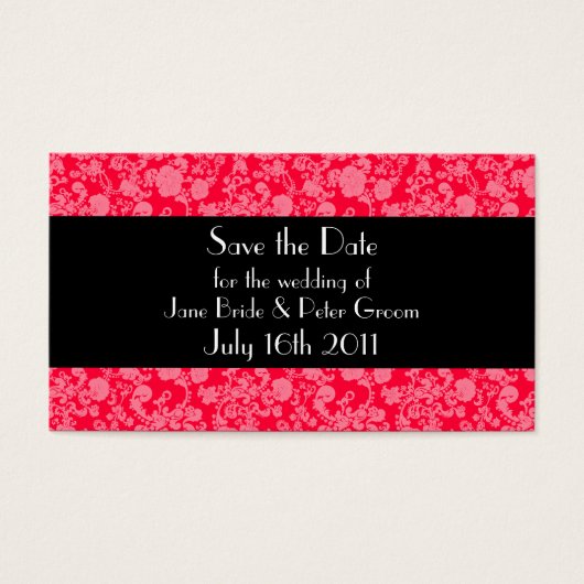Rokoko Wedding mit Blumenmuster, Save the Date Min (Vorderseite)