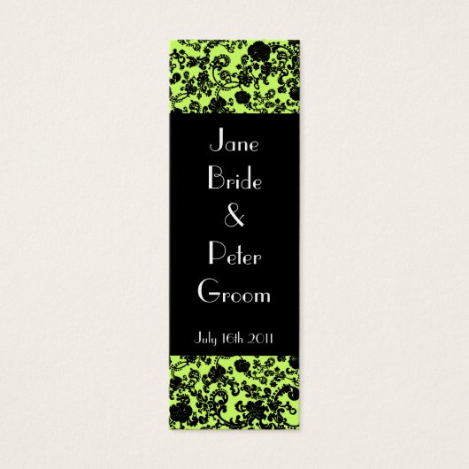 Rokoko Wedding, Souvenir Lesezeichen Card (Vorderseite)