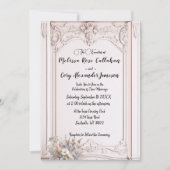 Rokoko Wiederbelebung der Verzierten feierlichen E Einladung (Vorderseite)