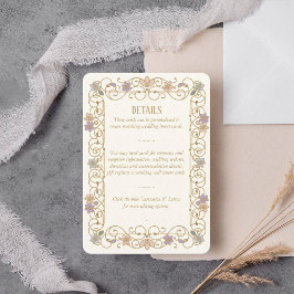 Rokoko-Wiederbelebung Elegante Vintage Florale Hoc Begleitkarte