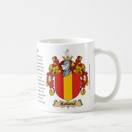 Roland, der Ursprung, die Bedeutung und das Wappen Kaffeetasse (Rechts)