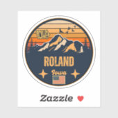 Roland, Iowa Aufkleber (Blatt)