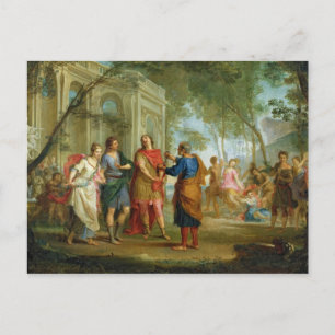 Roland lernt von der Liebe Angelica und Medoro Postkarte