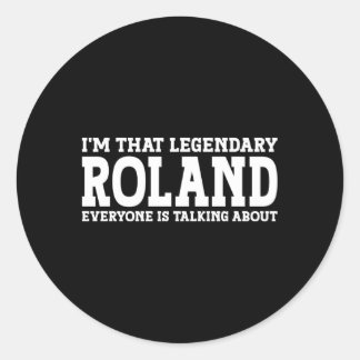 Roland Surname Team Familienname Rolle Runder Aufkleber