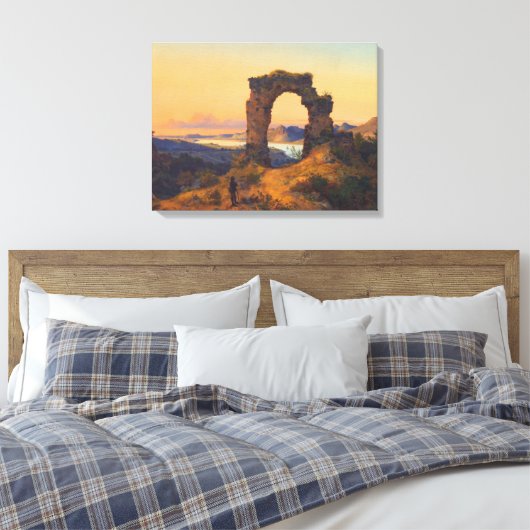 Roland's Arch (von Andreas Achenbach) Leinwanddruck (Insitu (Schlafzimmer))