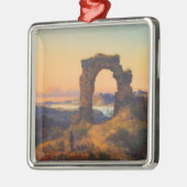 Roland's Arch (von Andreas Achenbach) Ornament Aus Metall (Links)