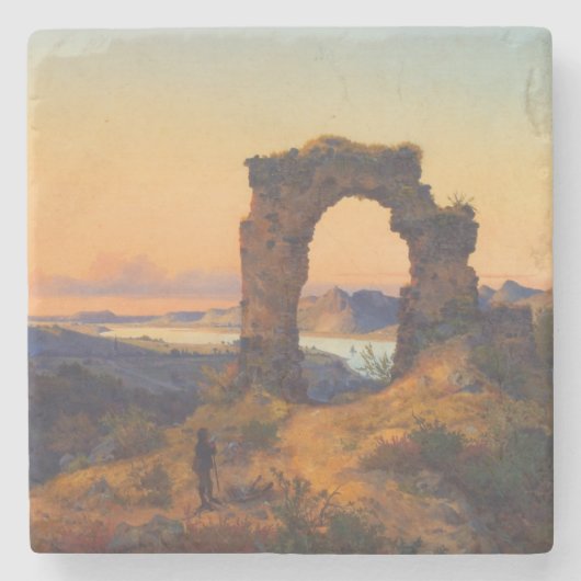 Roland's Arch (von Andreas Achenbach) Steinuntersetzer (Vorderseite)
